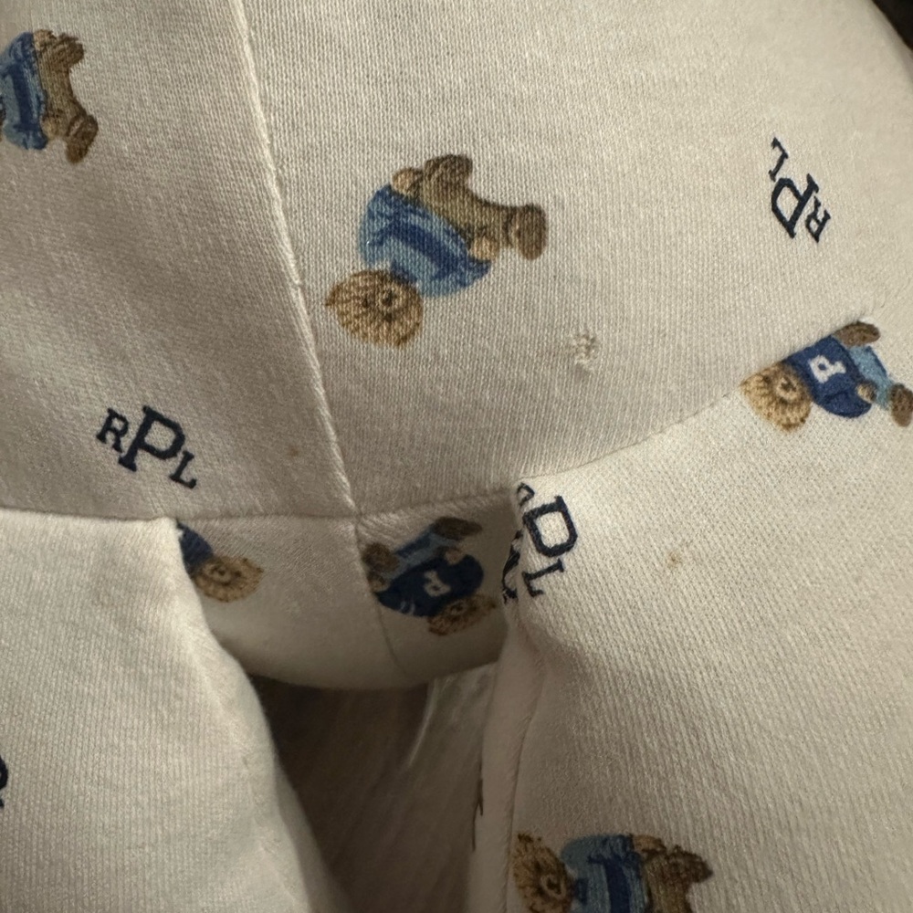 Ralph Lauren Cream Teddy Bear with Striped Scarf - Picture 3 of 8